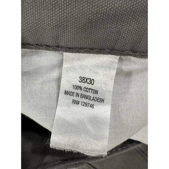 NWT Blue Mountain Pants Mens 38x30 Canvas Relaxed Workwear Dad Gray 5 Pocket - Picture 5 of 16
